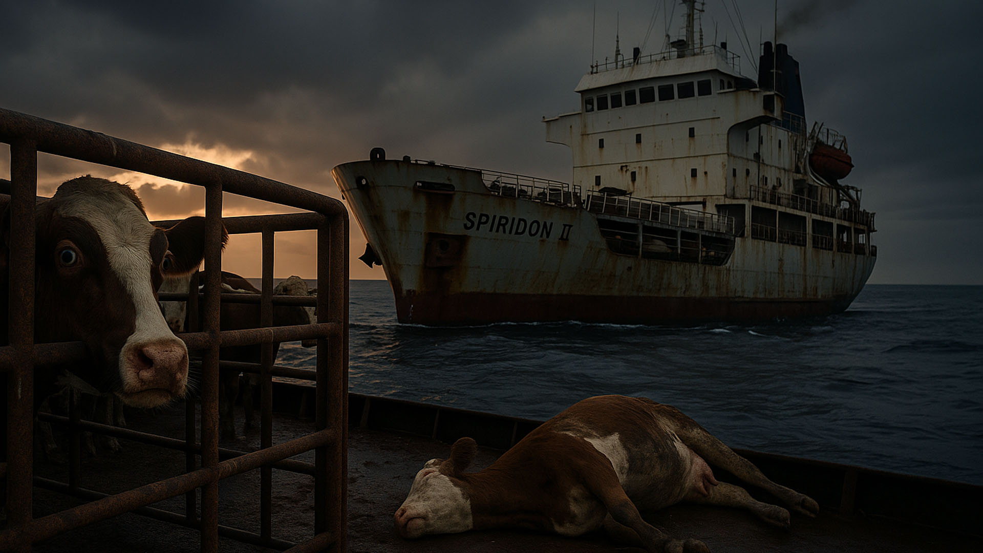 Burocracia deixa navio com quase 3 mil vacas a beira da morte, vagando no mar e enfrentando superlotação, calor extremo e falta de ventilação; animais podem não resistir a mais um mês