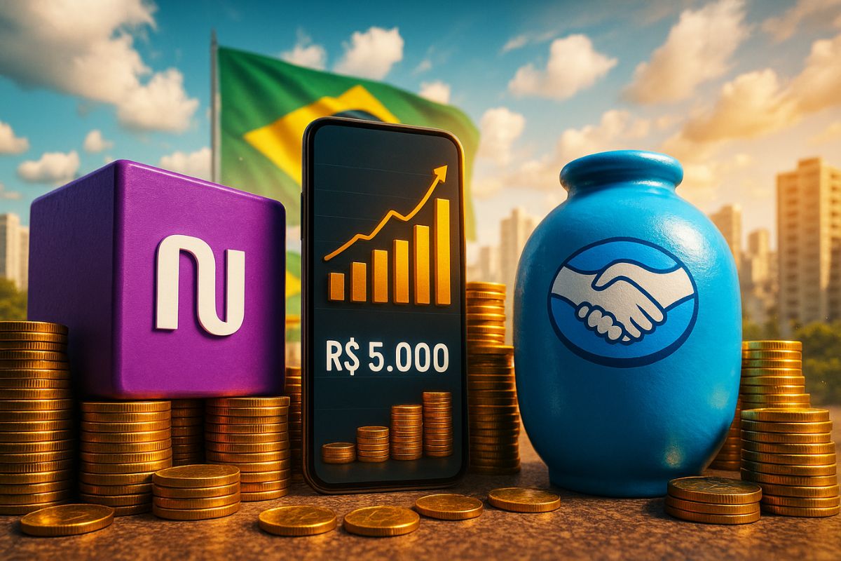 Veja como as Caixinhas do Nubank e o cofrinho do Mercado Pago rendem usando CDI, quais limites cada um tem e qual opção faz melhor seu dinheiro em 12 meses.