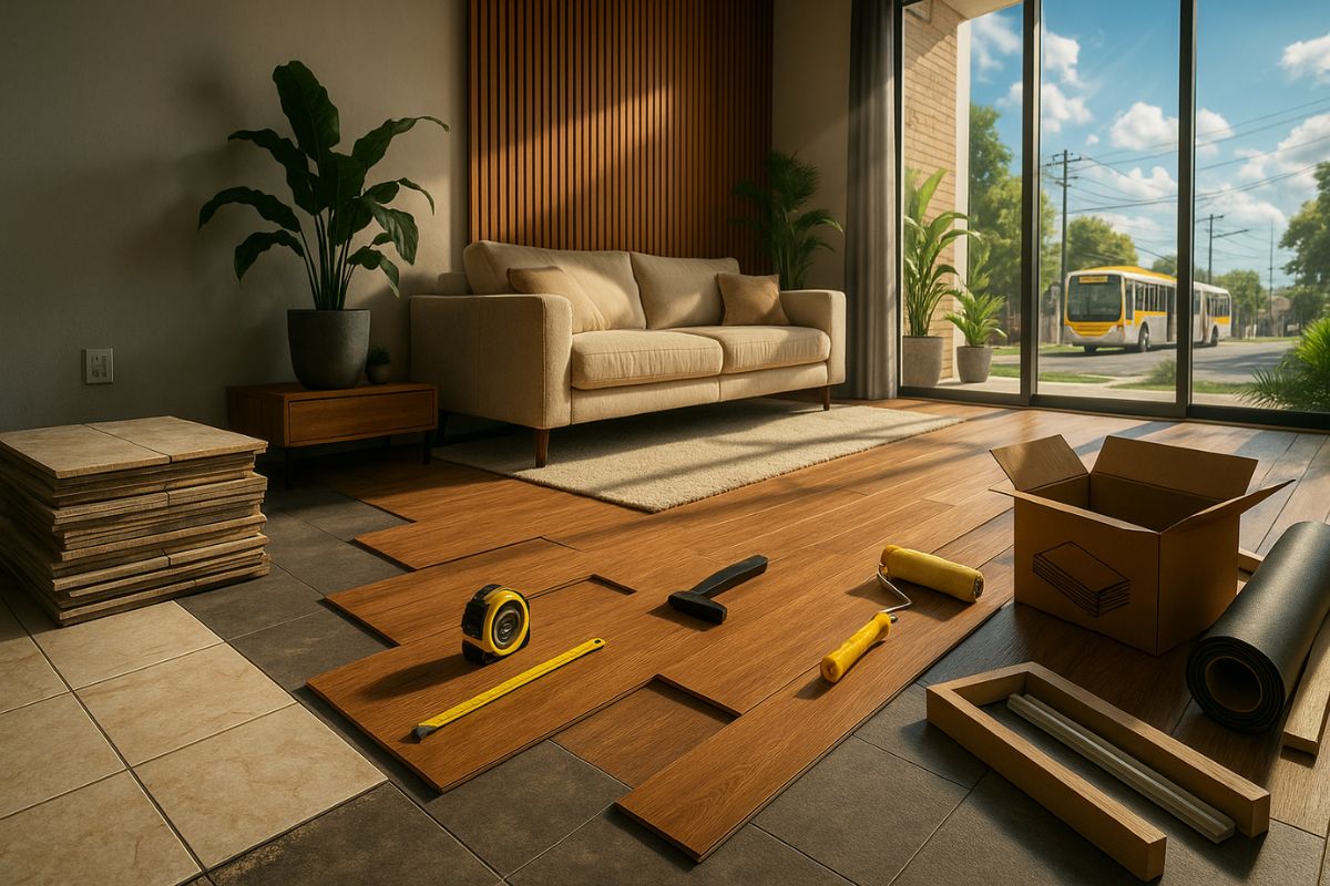 Porcelanato perde espaço: piso vinílico domina as casas modernas, substitui revestimento cerâmico e redefine o design de interiores com conforto.