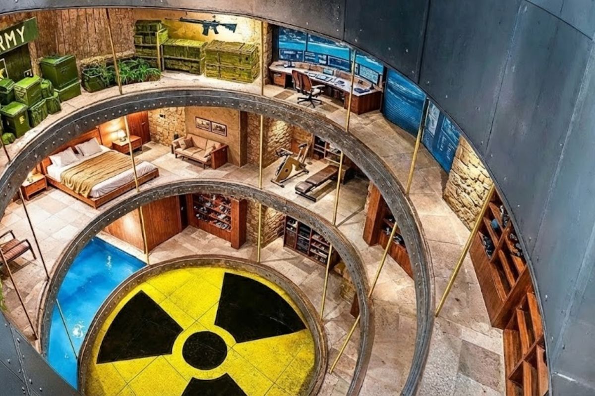 Com 15 andares subterrâneos, piscina, cinema, arsenal secreto e apartamentos milionários, bunker do fim do mundo e bunker de luxo mostram como bilionários planejam sobreviver ao apocalipse com conforto extremo