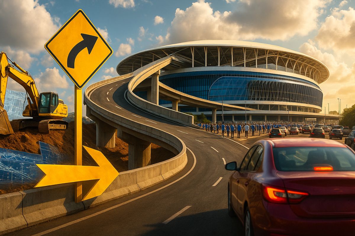 Com a nova alça de acesso à Arena do Grêmio, o projeto com viaduto reorganiza o trânsito em dias de jogo e promete mais segurança viária no entorno.