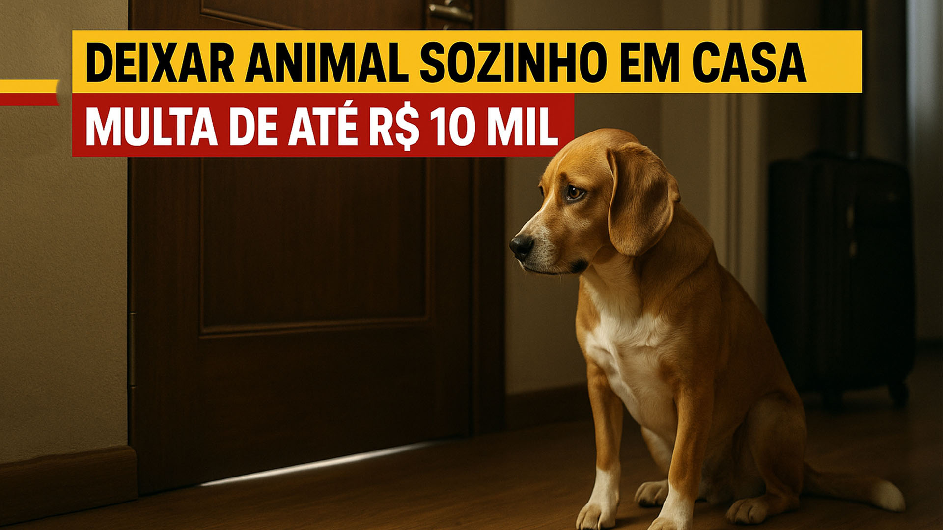 Com alteração na Lei 3.531 1968, agora quem deixar animal sozinho em casa pode pagar multa de até R$ 10 mil, caso o abandono dure mais de 36 horas em Santos SP