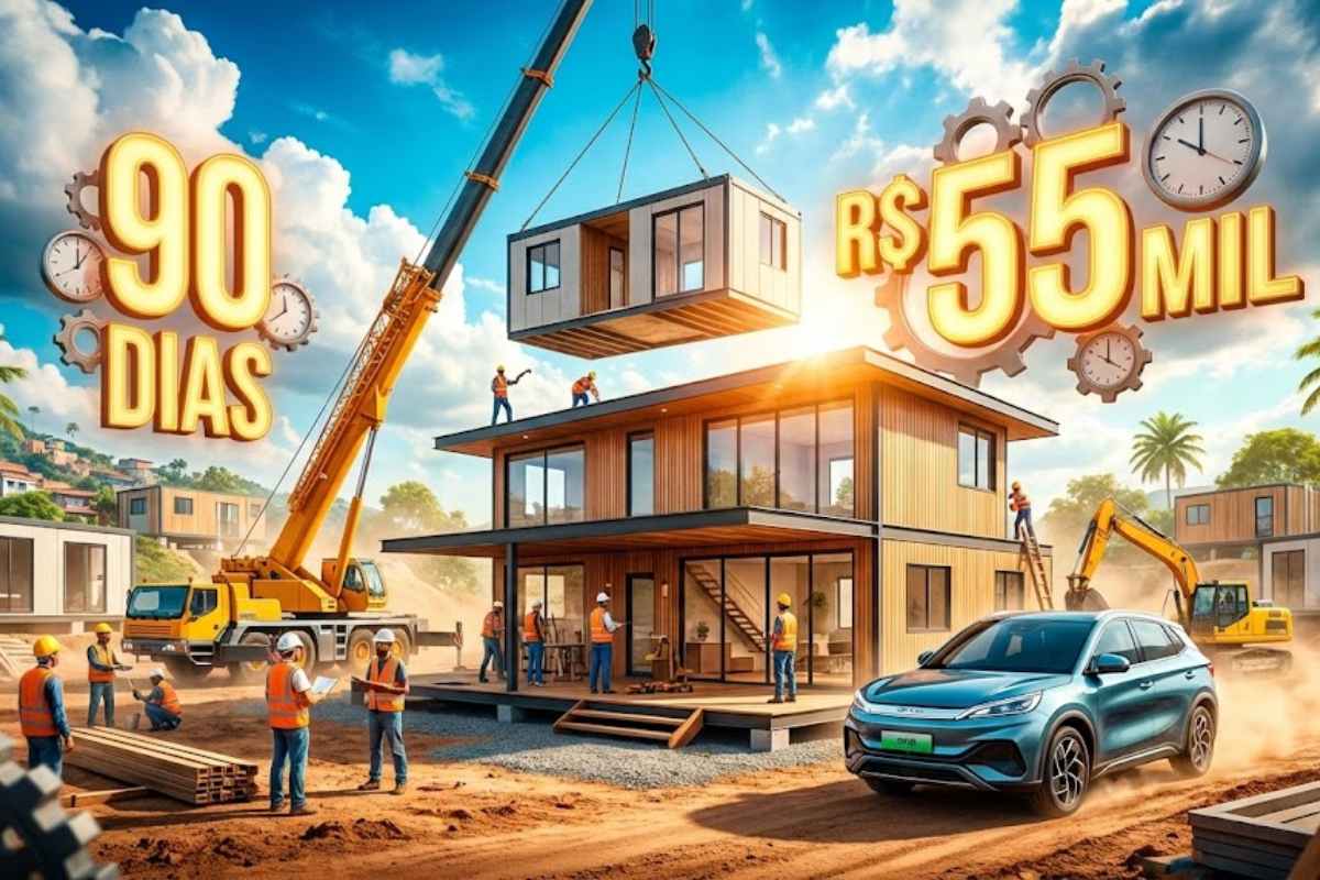 No Brasil, casas de montar entregues em até 90 dias tornam a casa própria mais barata que muito carro elétrico BYD, combinando preço acessível, rapidez de obra e novo modelo de moradia.