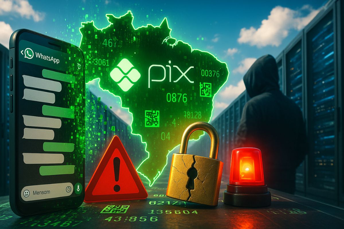 Falha no WhatsApp expôs dados e aumentou o risco de golpes no Brasil, com chave Pix em perfis, vazamento em massa e alerta máximo sobre segurança dos usuários.