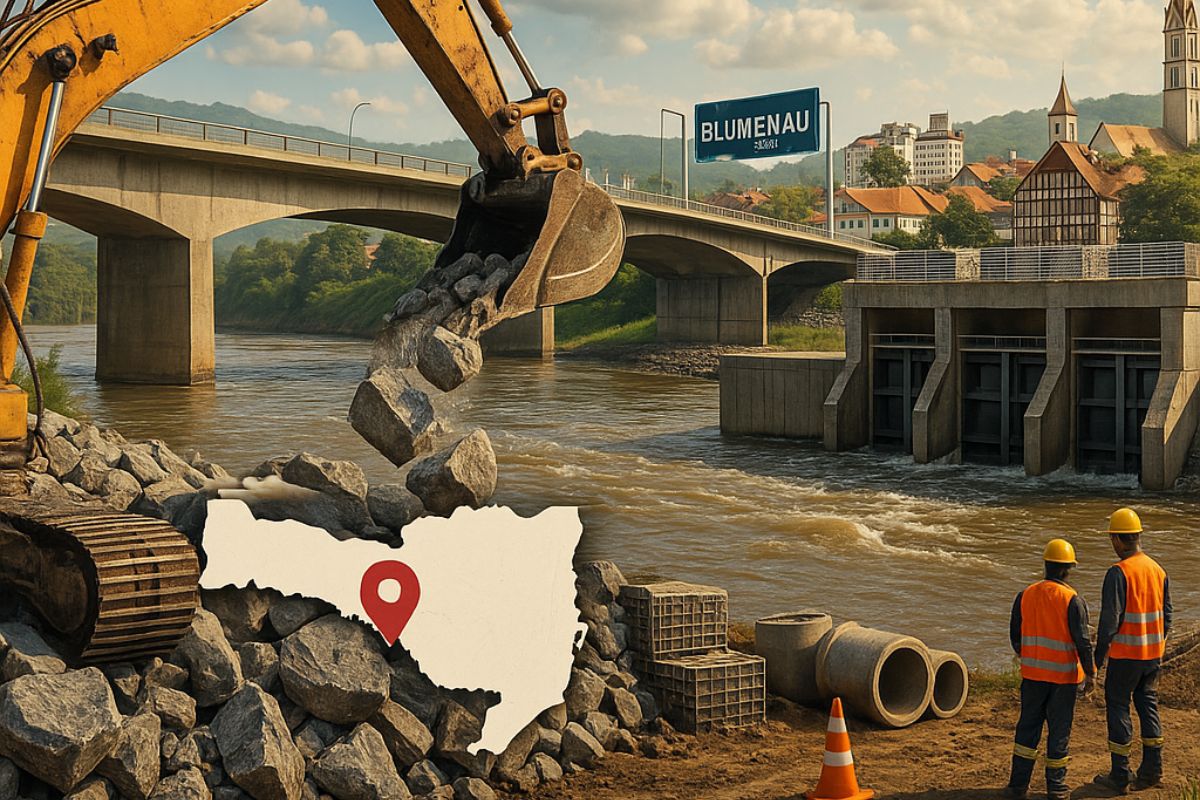 Pacote de R$ 23 milhões em Santa Catarina reforça desassoreamento, diques e obras no Vale do Itajaí para mitigar enchentes, com ações integradas de monitoramento e resposta.