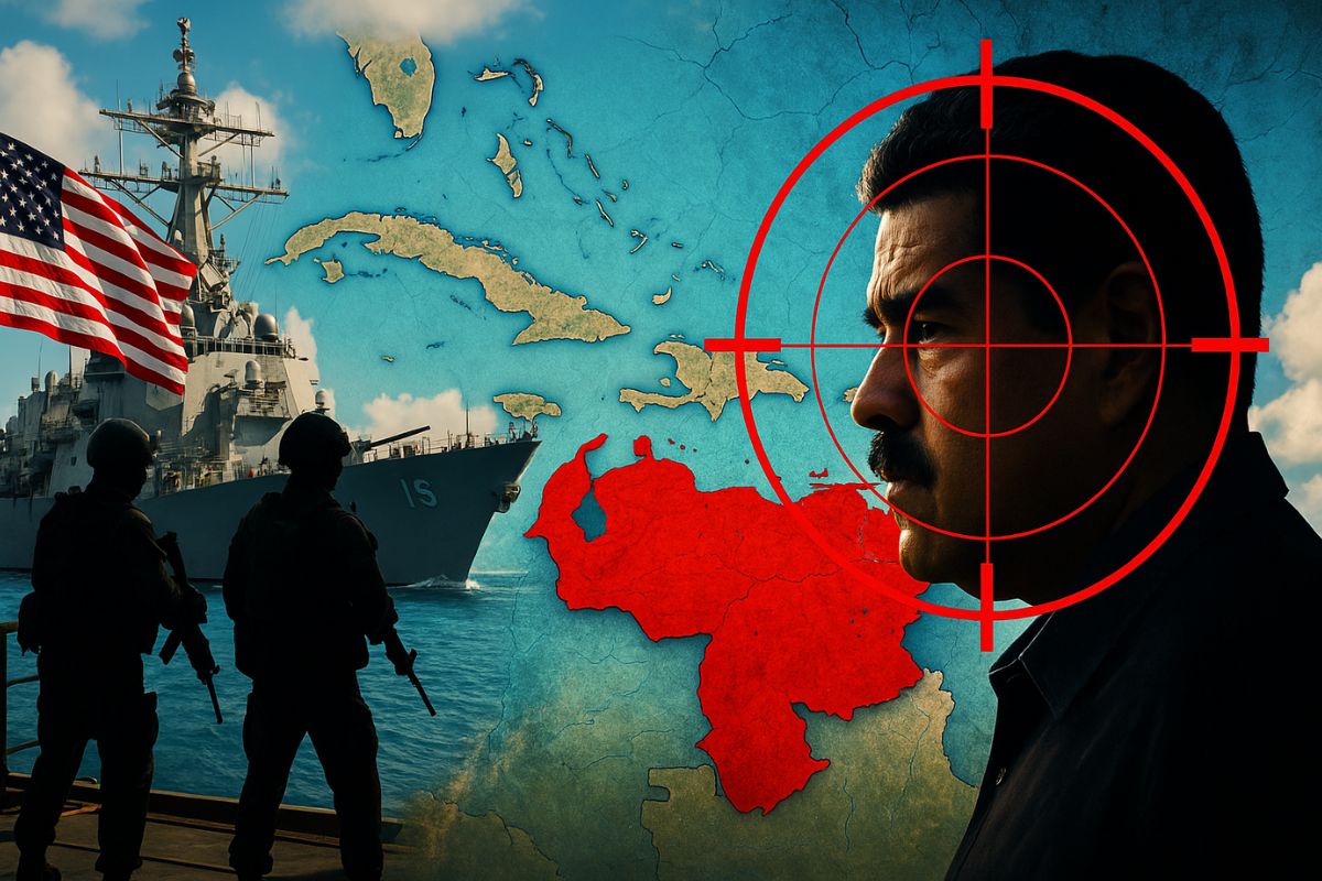 EUA ampliam operações no Caribe e elevam o risco de confronto na Venezuela, com pressão contra Maduro, cerco militar, acusação de narcotráfico e ameaça de escalada.