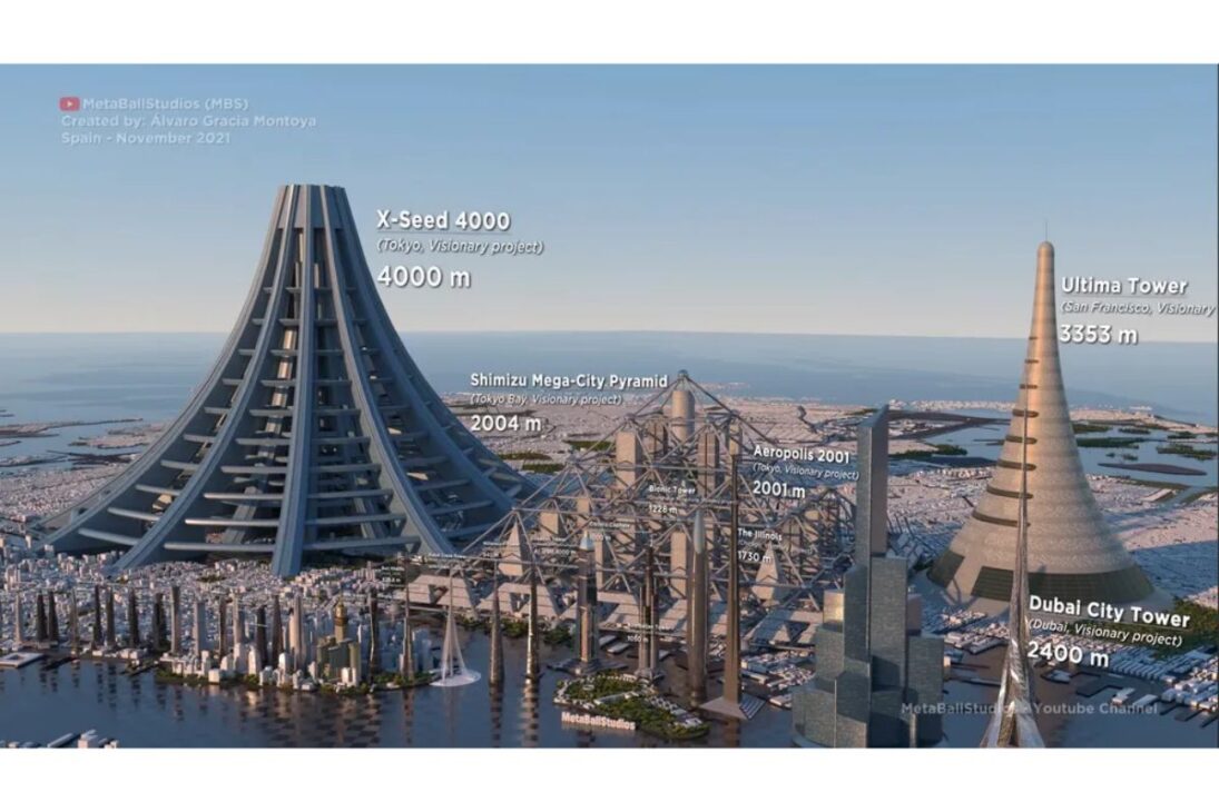 Del futuro de los rascacielos al elevador espacial, de Burj Khalifa a Torre de Babel de Tokio y al X-Seed 4000, vea hasta dónde vamos a construir