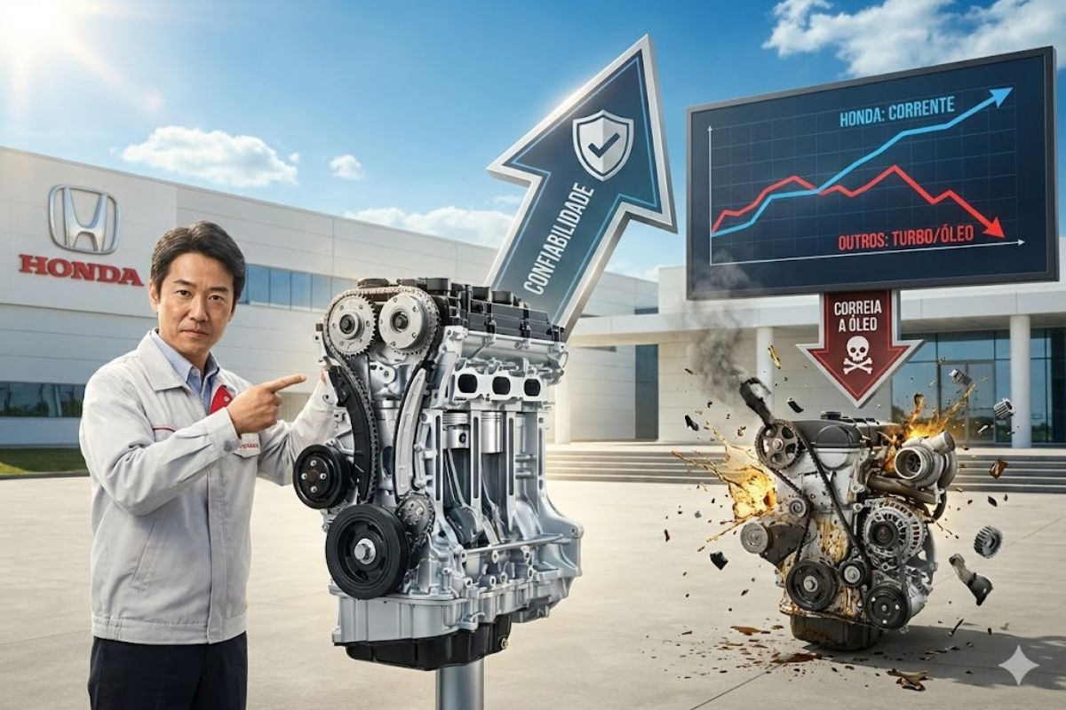 Honda defende motor 1.5 aspirado, rejeita correia banhada a óleo, critica turbos pequenos e reforça confiabilidade a longo prazo em seus modelos.