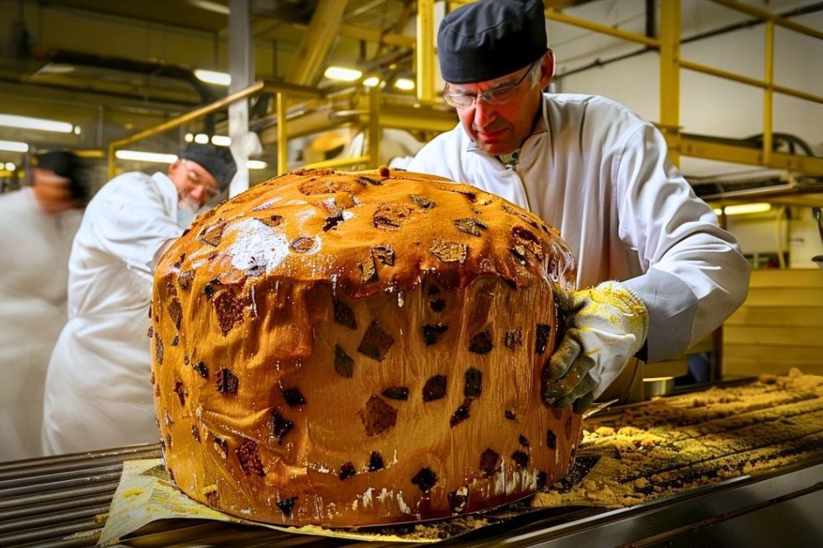 Panetone industrial une fábrica de panetone, linha de produção de panetone, fermentação lenta e produção em massa com sabor padronizado para o Natal.