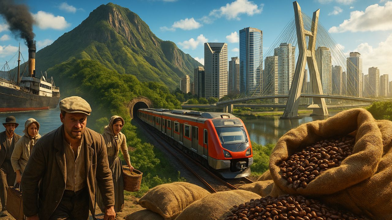 Como São Paulo saiu da periferia pobre do Império, venceu a “muralha” da serra, virou potência do café, atraiu milhões de imigrantes e se transformou no estado mais rico do Brasil