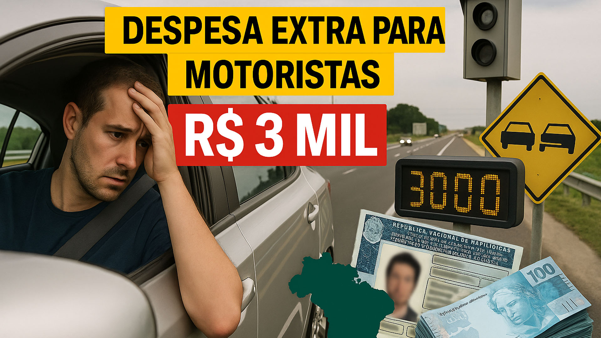 Como novo PL 1405, CTB aperta o certo e motoristas podem ter despesa extra de R$ 3 mil em todo o Brasil caso cometam ultrapassagens perigosas e direção irresponsável