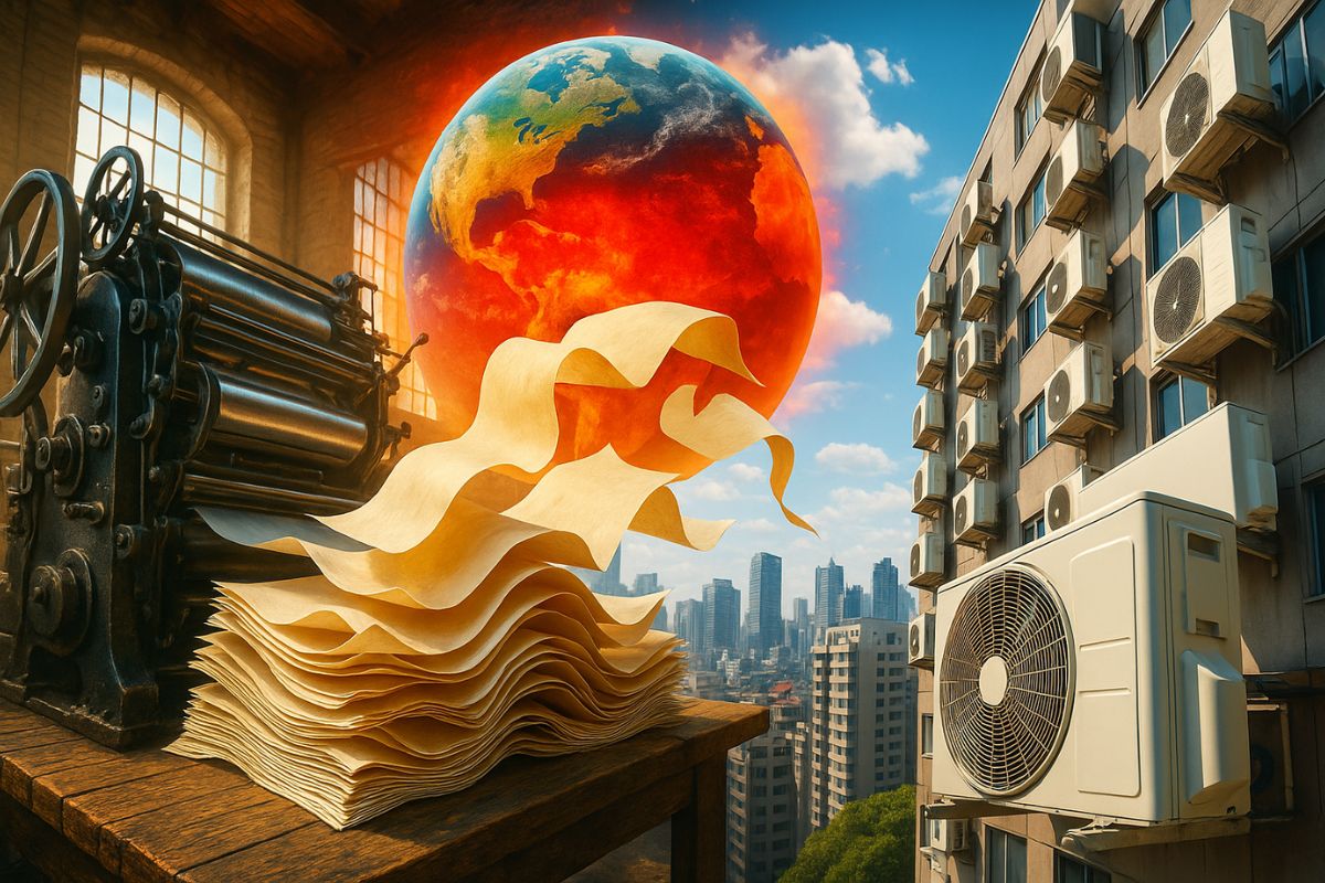 O ar-condicionado nasceu de um problema técnico e se tornou um marco da vida moderna. Símbolo de conforto, depende de energia e de um sistema que controla a temperatura, mas levanta dilemas ambientais e sociais.