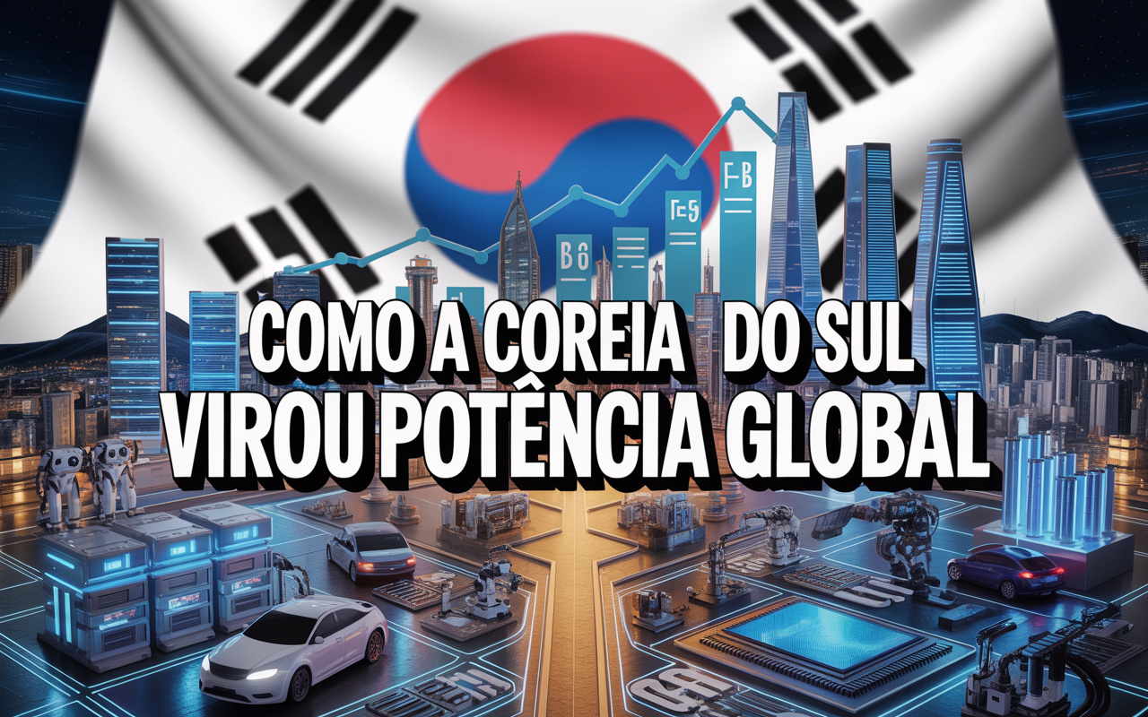 Como a Coreia do Sul, menor que o estado do Ceará, saiu da fome nos anos 1950 para se tornar uma potência tecnológica global com Samsung, Hyundai e LG
