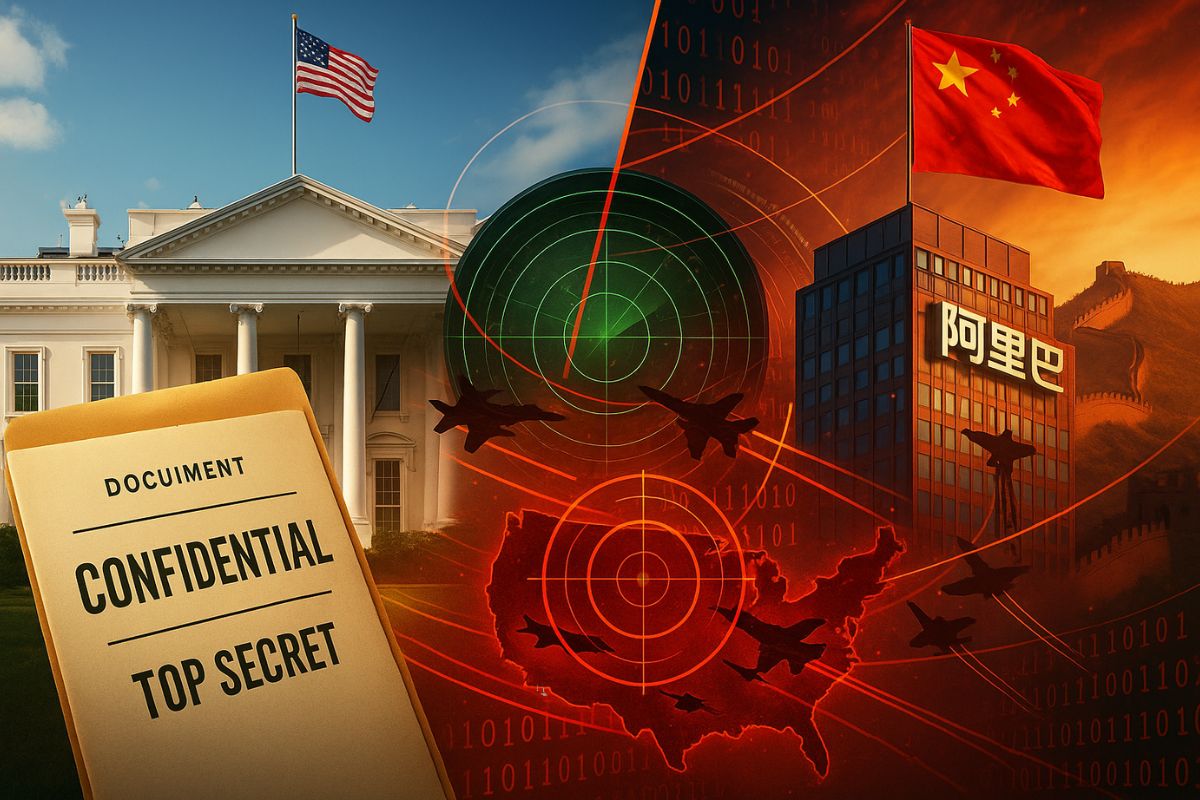 Documento ultrassecreto da Casa Branca detalha acusações contra a Alibaba, envolvendo o Exército chinês e os EUA em uma disputa digital sobre dados e poder.