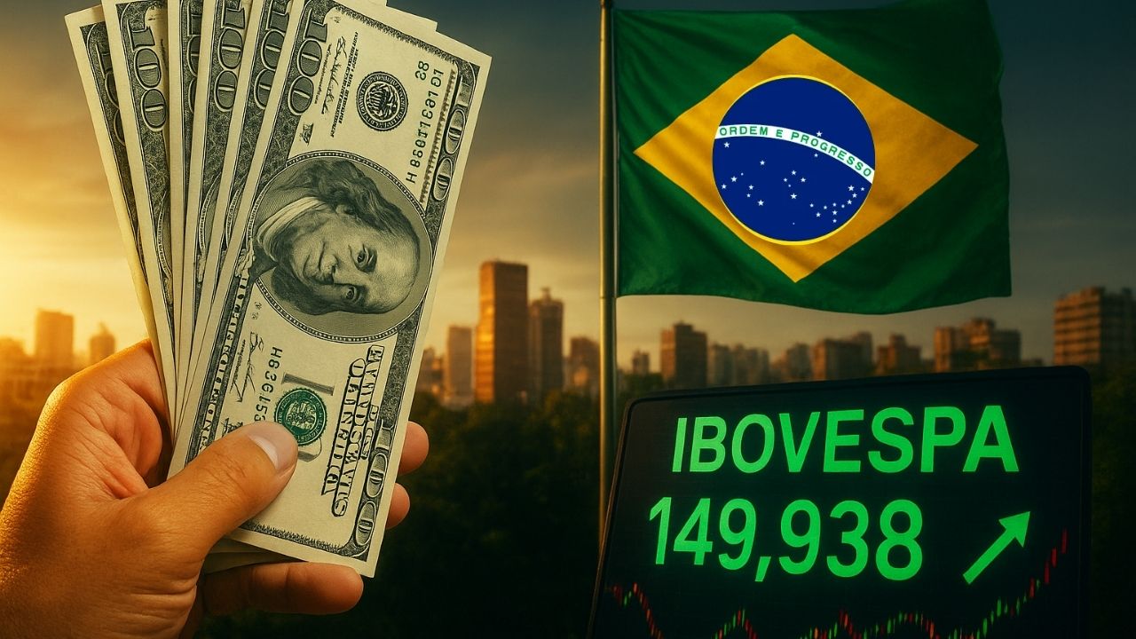 Economia mundial corte de juros nos EUA jorra dinheiro para o Brasil e impulsiona Ibovespa a flertar com os 150 mil pontos