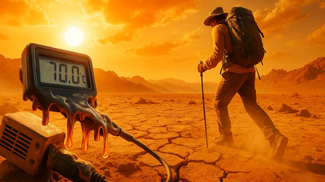 Expedição revela calor brutal de 70°C no deserto mais quente do planeta, onde equipamentos derretem, o ar queima, a vida quase não resiste e cada passo desafia