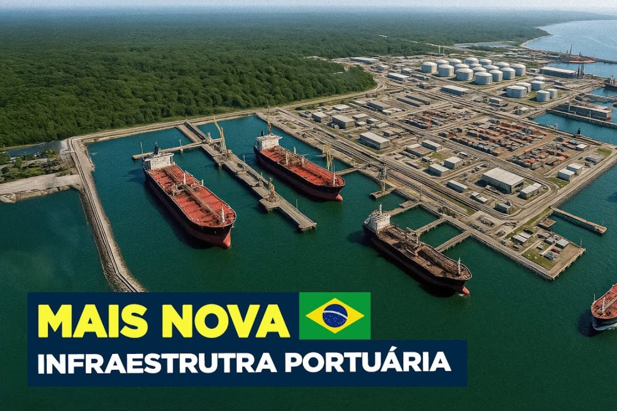 Novo porto brasileiro integra ferrovia ao cais, com triagem em Paranaguá e conexão à Nova Ferroeste; projeto amplia janelas, reduz filas e acelera o escoamento nacional.