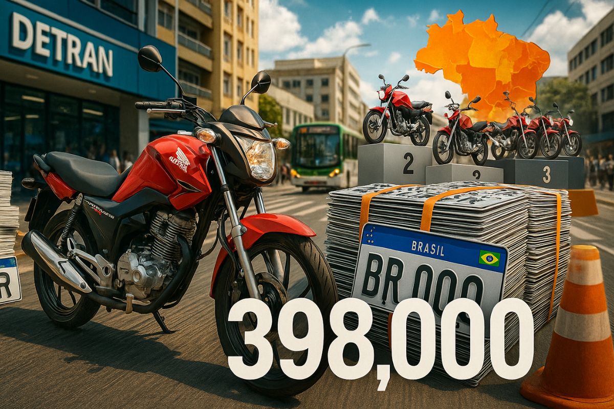 Honda CG 160 lidera 2025; emplacamentos crescem na baixa cilindrada, com custo de posse competitivo enquanto modelos elétricos avançam sem mudar a base.