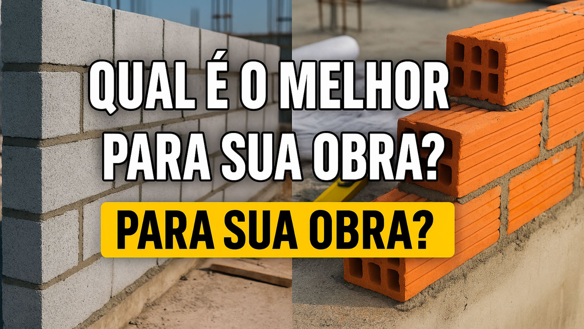 Descubra as diferenças entre blocos de concreto e tijolos cerâmicos e saiba como essa escolha afeta resistência, conforto e custo da construção.