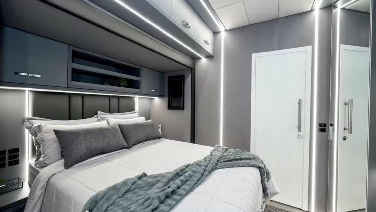 Conozca el Scania 770 S V8, motorhome de lujo de R$ 3,3 milhões com 770 cv, 45 m² e tecnologia de conexão vía satélite.