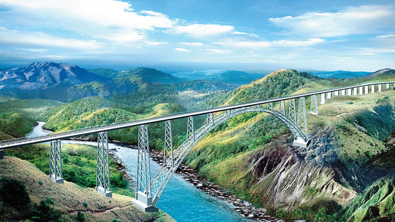 Puente ferroviario en arco de 359 m sobre el río Chenab integra el corredor USBRL y redefine la ingeniería ferroviaria en India. (Imagen: The Independent)