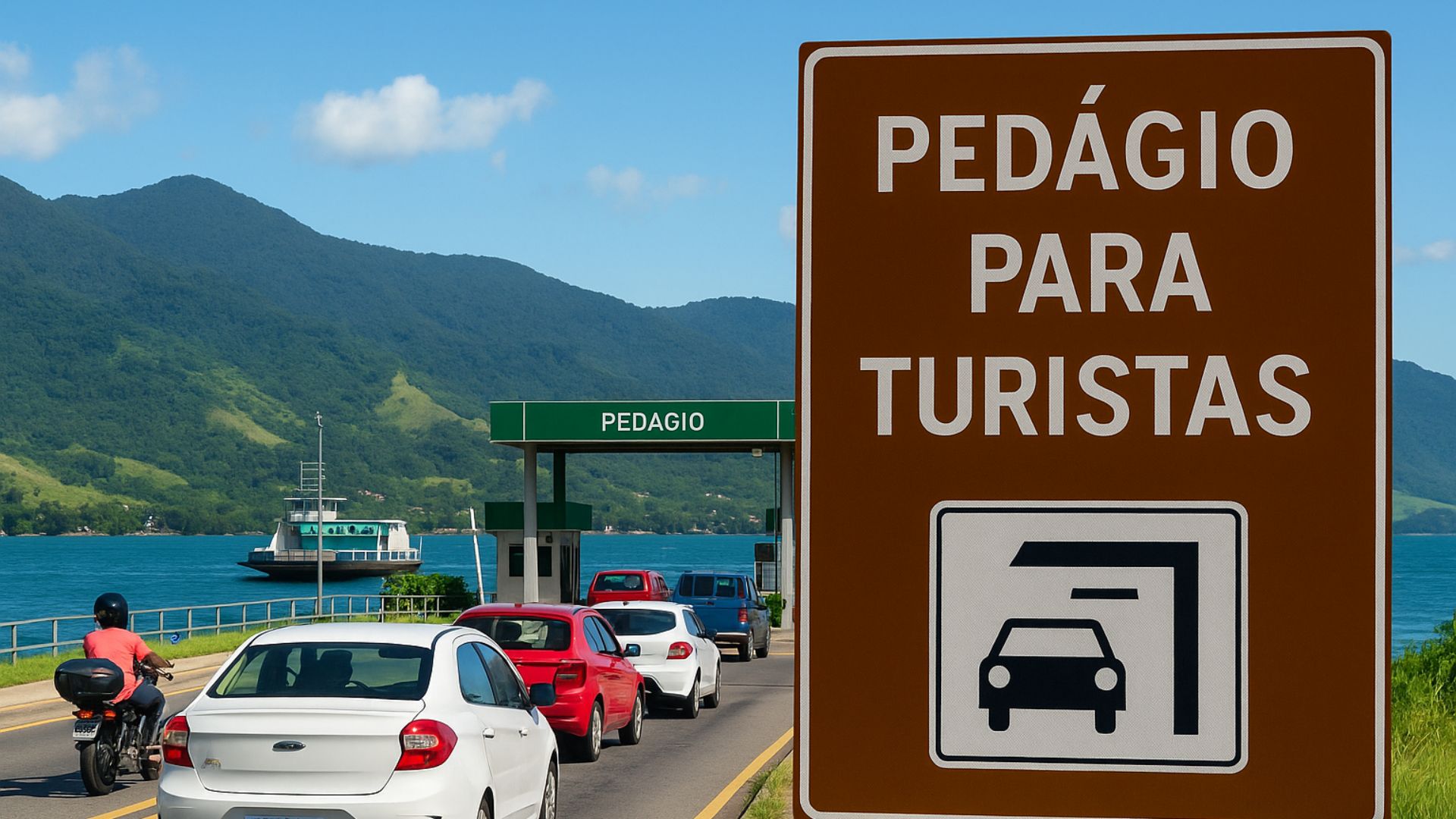 Ilhabela vai cobrar taxa ambiental para entrada de veículos a partir de dezembro. Valores variam de R$10 a R$140 por categoria.