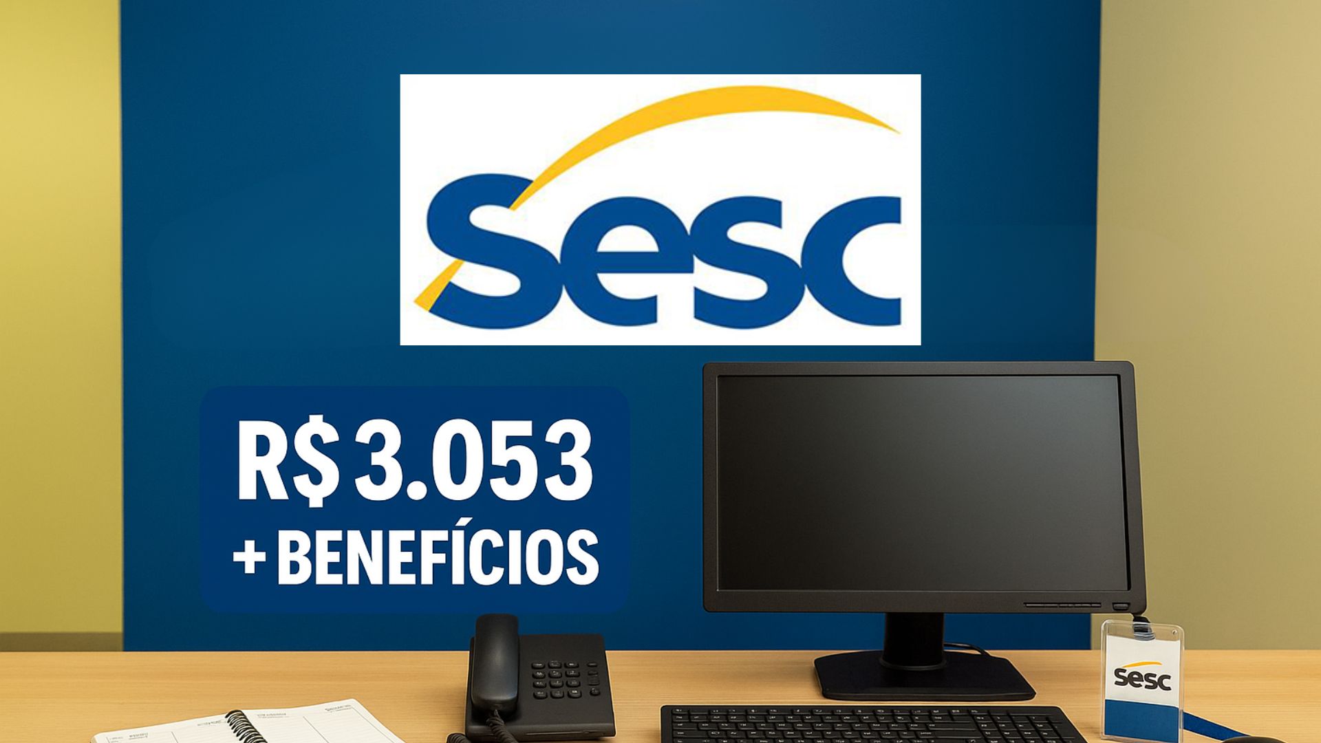 Sesc SC abre vaga de recepcionista em Florianópolis com salário de R$ 3.053, benefícios e prova técnica em novembro. Inscrições abertas.