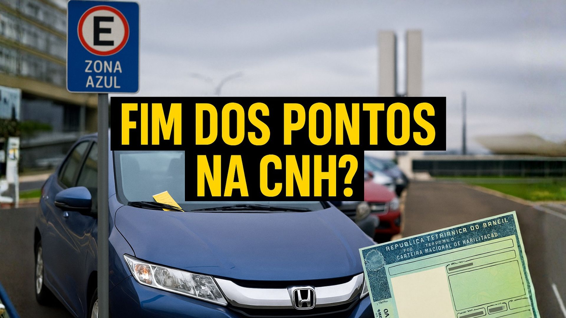 Projeto de lei na Câmara propõe limitar pontos na CNH por falta de pagamento na Zona Azul e aplica penalidade apenas após reincidência.