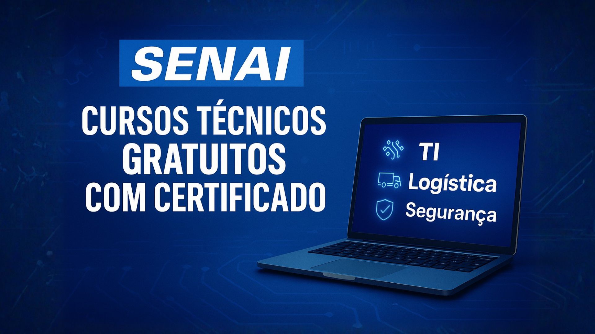 Descubra os cursos técnicos gratuitos da SENAI em EAD, com certificado reconhecido nacionalmente e foco em áreas como logística, TI e segurança do trabalho.