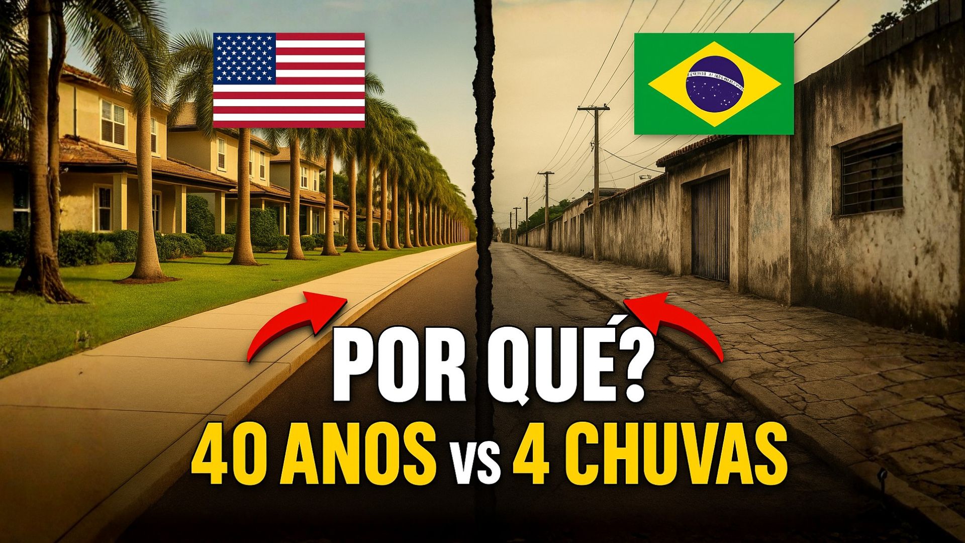 Brasil tem normas e técnicos para calçadas duráveis, mas ainda vive improviso; veja por que o padrão norte-americano resiste décadas.
