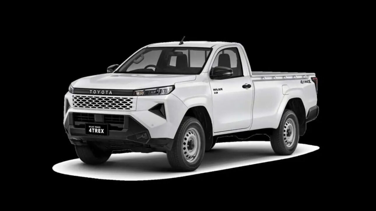 Toyota presenta nueva Hilux 2025 en versión básica con cambio manual, interior simple y opciones eléctrica y a hidrógeno.