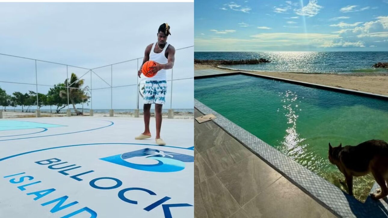 Reggie Bullock compra isla en Belize y construye resort de lujo con mansión, ocho villas exclusivas y estructura para huéspedes VIP.
