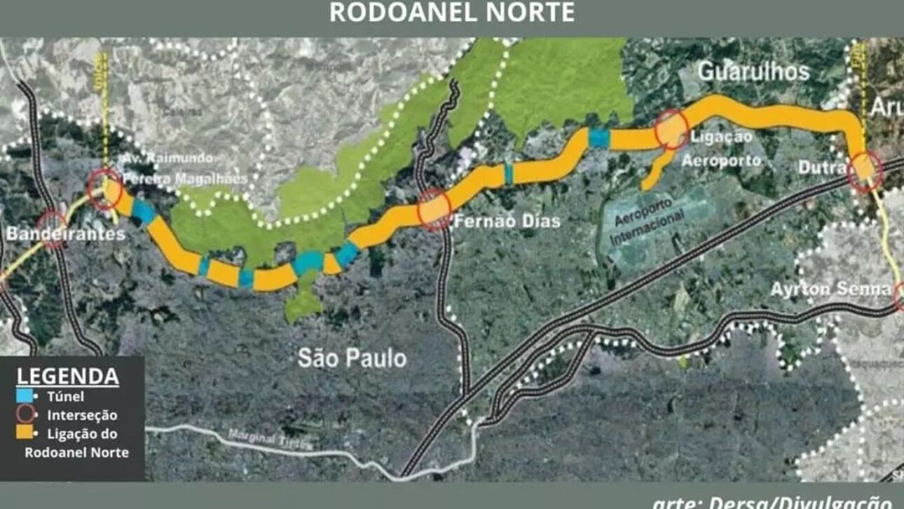Rodoanel Norte, Tramo Norte del Rodoanel, Rodoanel Mário Covas, autopista en São Paulo, peaje free flow, concesión rodoviaria, inversión en infraestructura, tránsito en la Gran São Paulo