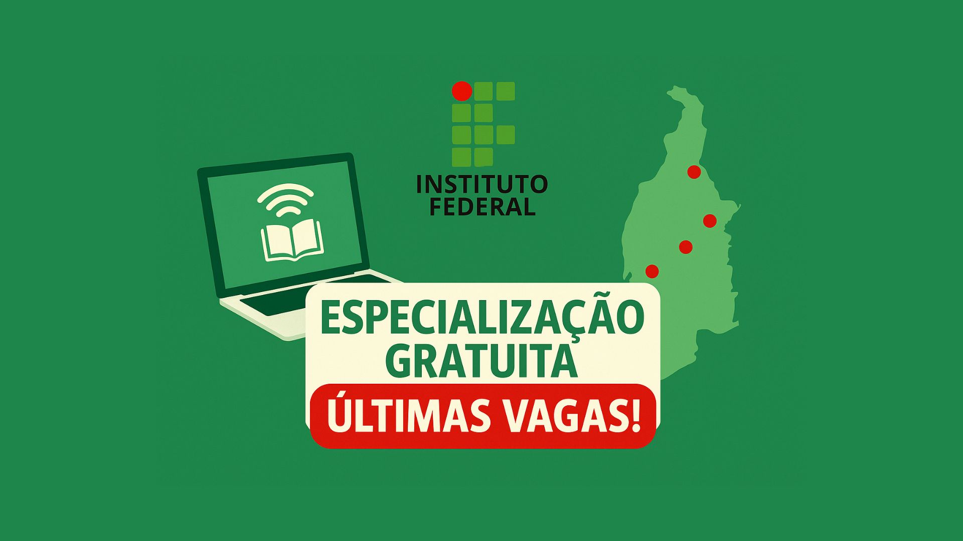Especialização EAD gratuita da IFTO com 150 vagas para Educação e Tecnologias Digitais, 405 horas, TCC e polos presenciais no Tocantins. Aproveite.