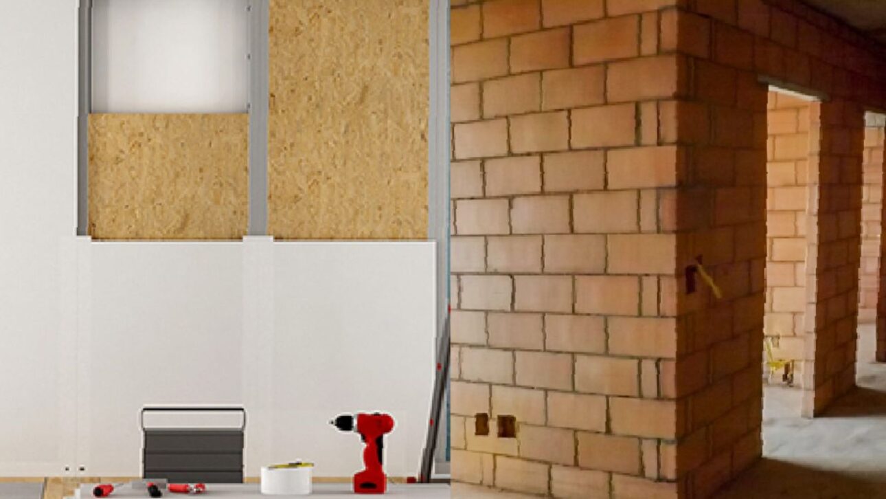 Comparación real entre drywall y albañería de ladrillo revela diferencias de costo, productividad, escombros y rendimiento acústico en obras brasileñas.