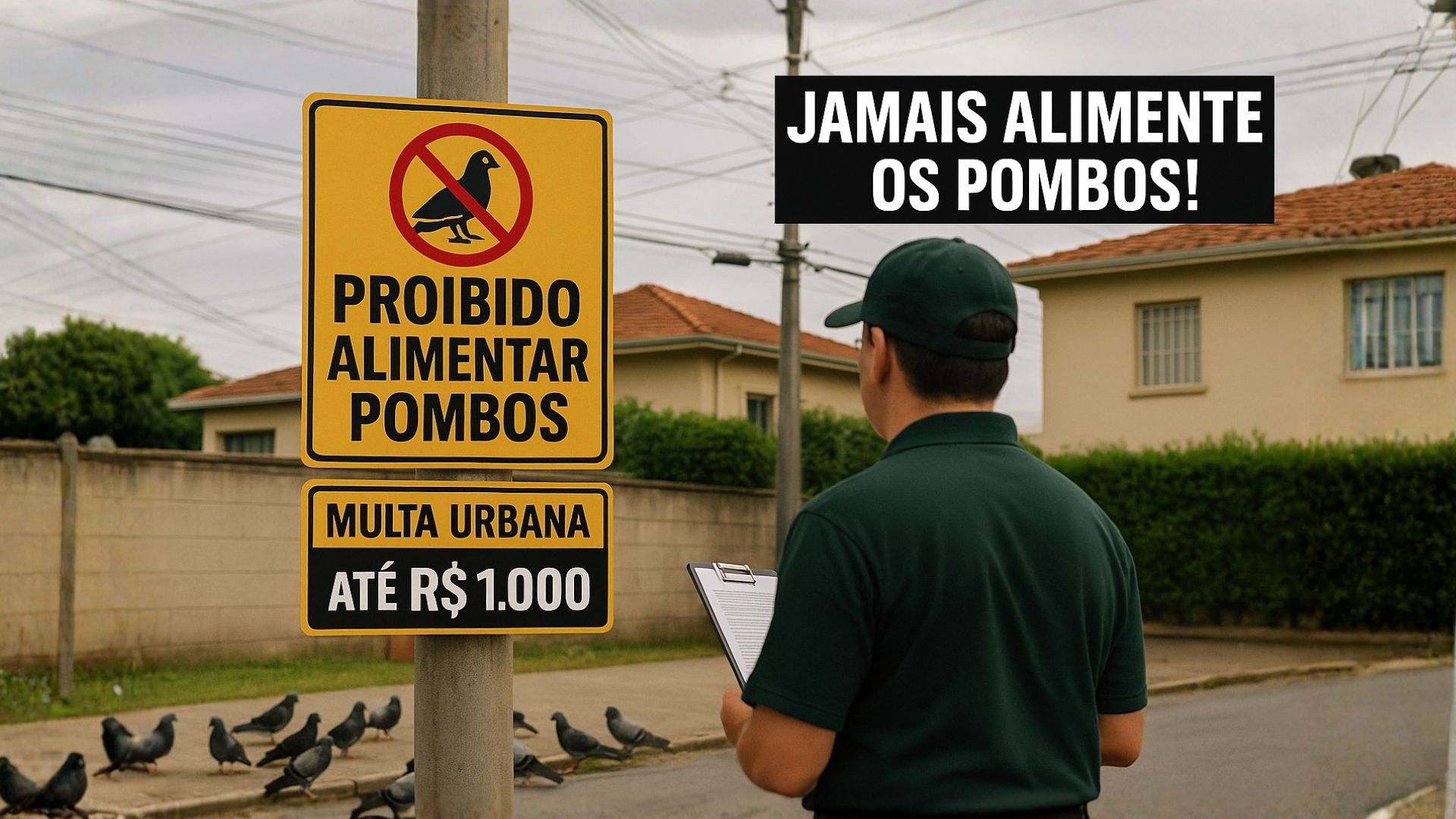 Alimentar pombos em praças e calçadas já é infração em várias cidades brasileiras, com multas de até R$ 1 mil e novas regras para controle urbano.