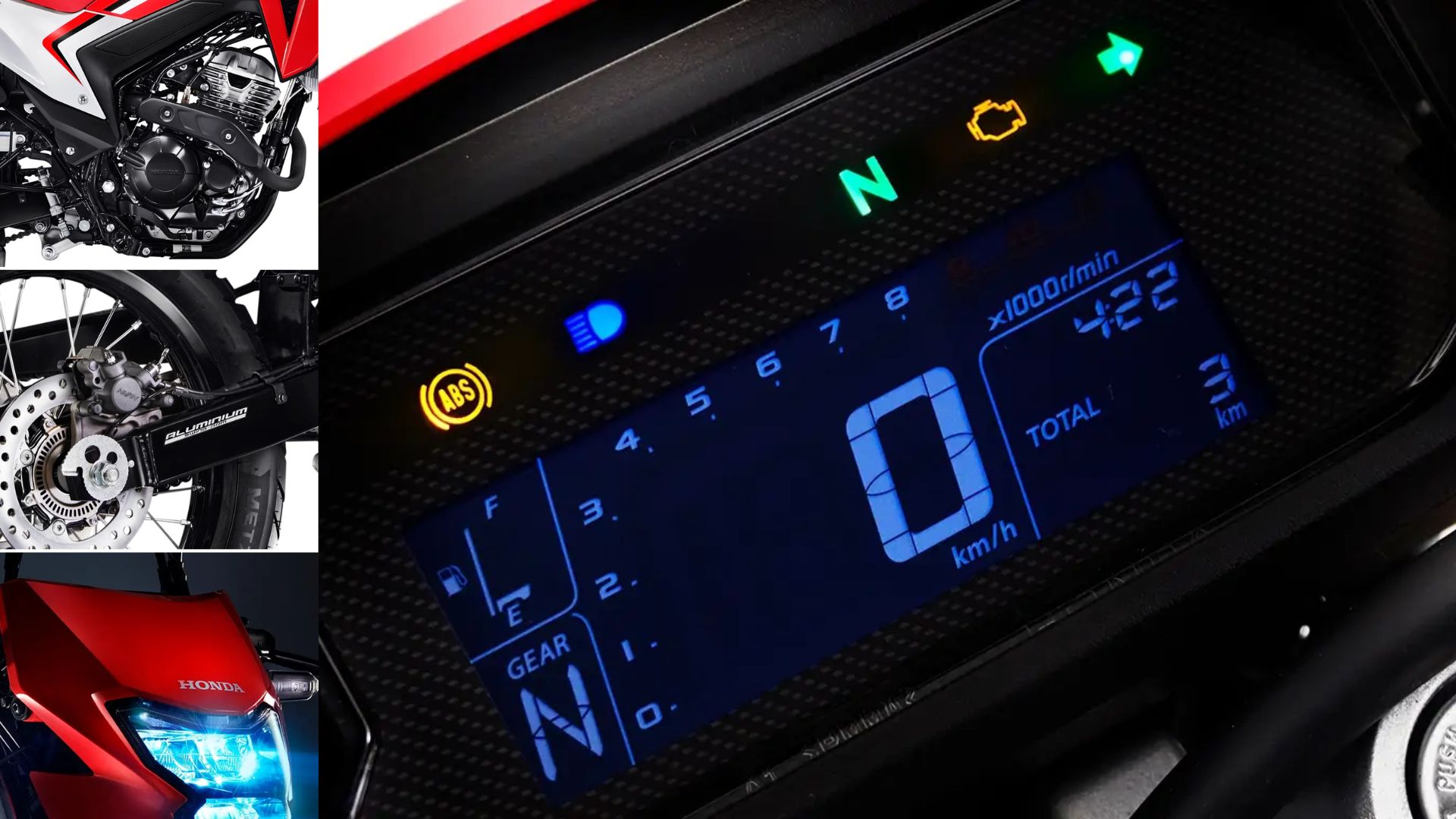 Conheça a Honda XR 300L com motor de 293 cc, painel digital, motor flex e ABS de dois canais — versatilidade para cidade, estrada e trilha.