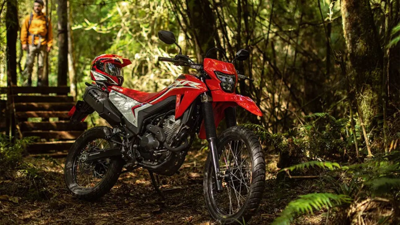 Conozca la Honda XR 300L con motor de 293 cc, panel digital, motor flex y ABS de dos canales — versatilidad para ciudad, carretera y ruta.