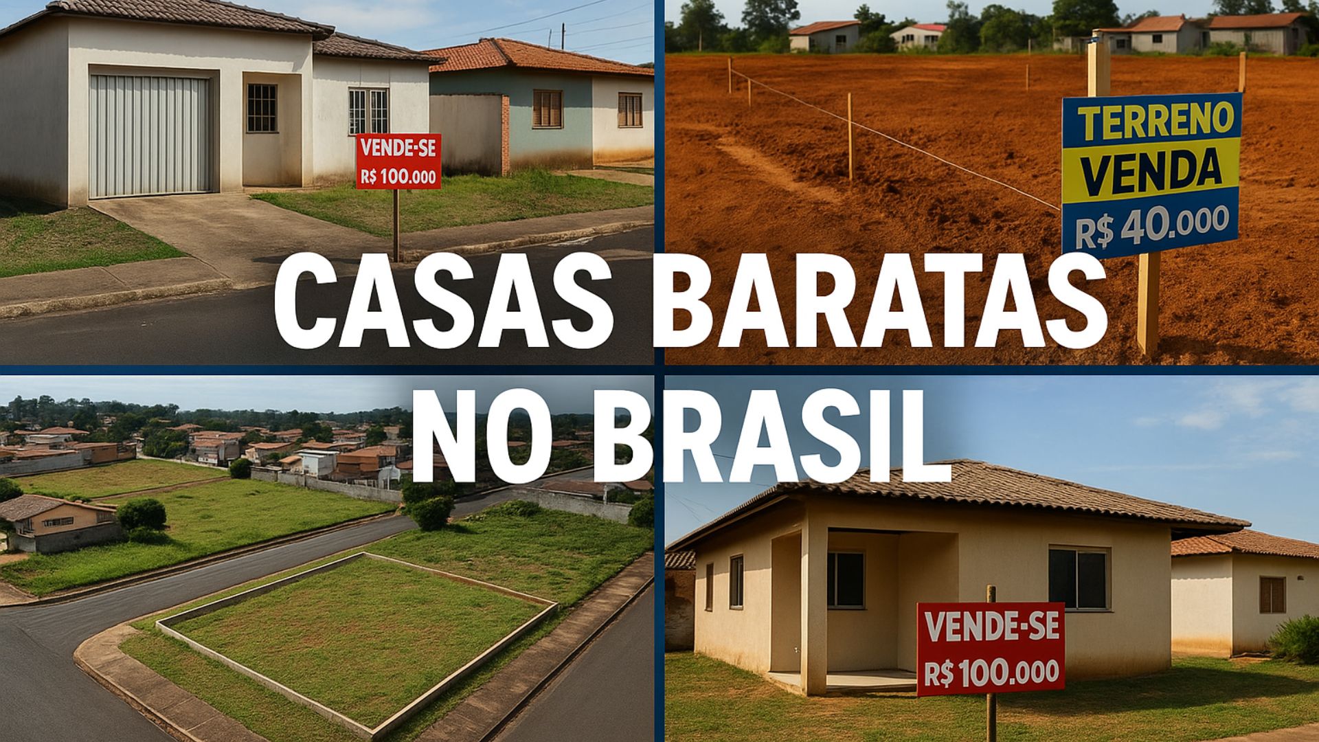 Ofertas de casas a partir de R$ 100 mil e terrenos por R$ 40 mil surgem em cinco cidades pouco exploradas do Sudeste, segundo anúncios recentes.
