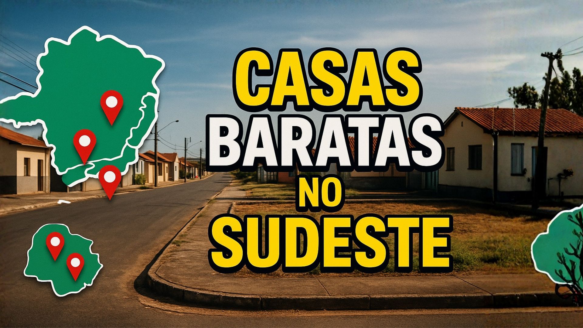 Cidades do Sudeste oferecem casas até R$ 180 mil e lotes acessíveis, com serviços essenciais e rotina tranquila para quem busca sair do aluguel.