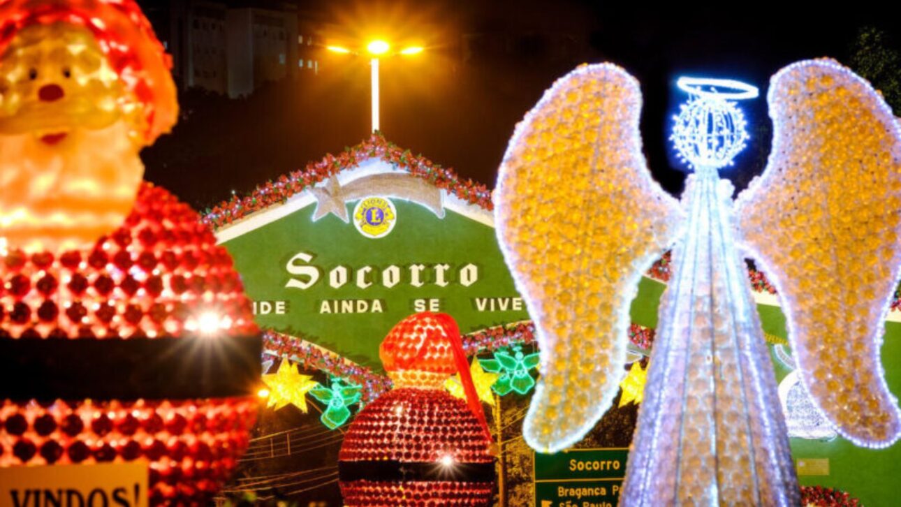 Evento Luzes de Natal transforma Socorro en destino turístico con decoración especial, atracciones culturales, deportivas y acciones ambientales.