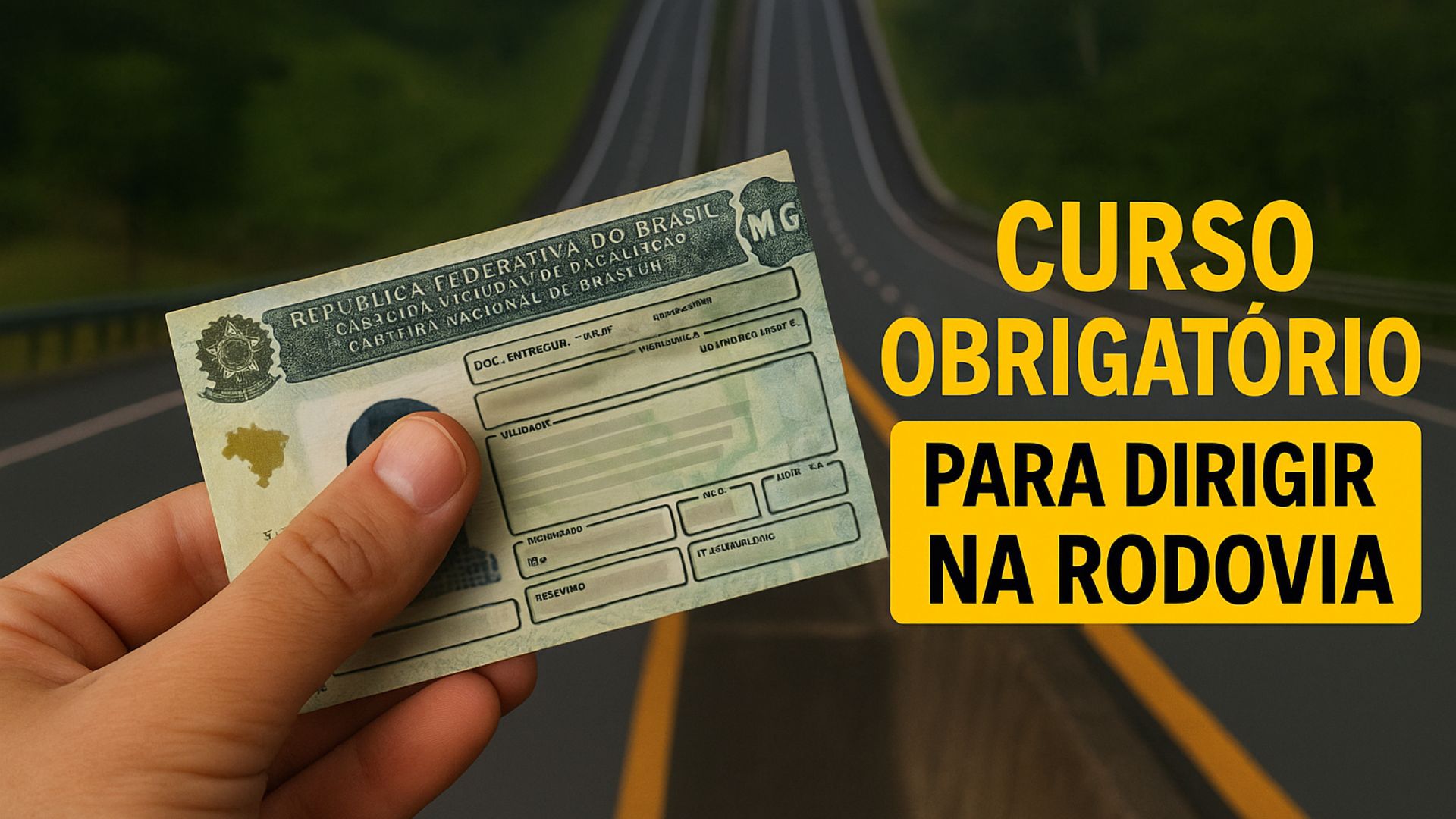 Projeto de lei propõe curso obrigatório para recém-habilitados antes de trafegar em rodovias, alterando o CTB e condições da CNH.