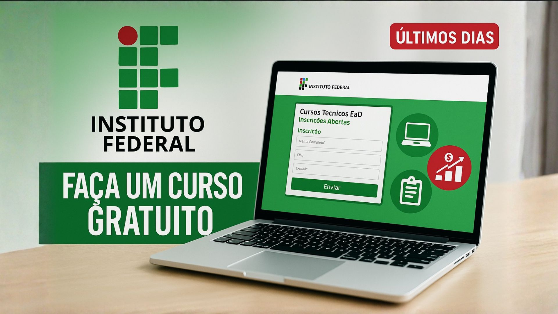 Cursos técnicos gratuitos e EaD do IF Baiano abrem 130 vagas em Informática, Vendas e Secretaria Escolar com seleção por ordem de inscrição. Inscreva-se.