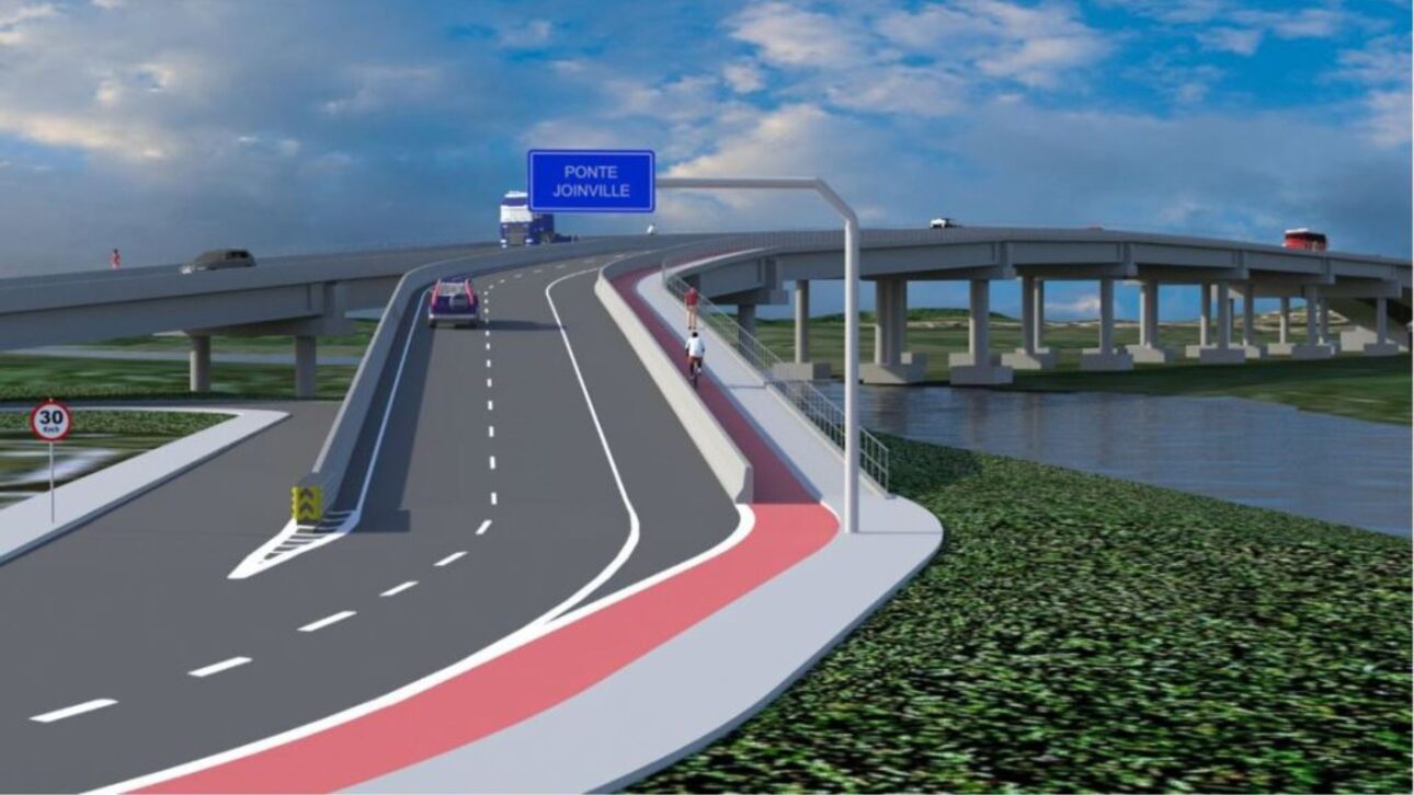 El Puente Joinville avanza sobre el Río Cachoeira y debe reducir la travesía a 10 minutos, cambiando el tráfico y la logística de la ciudad.