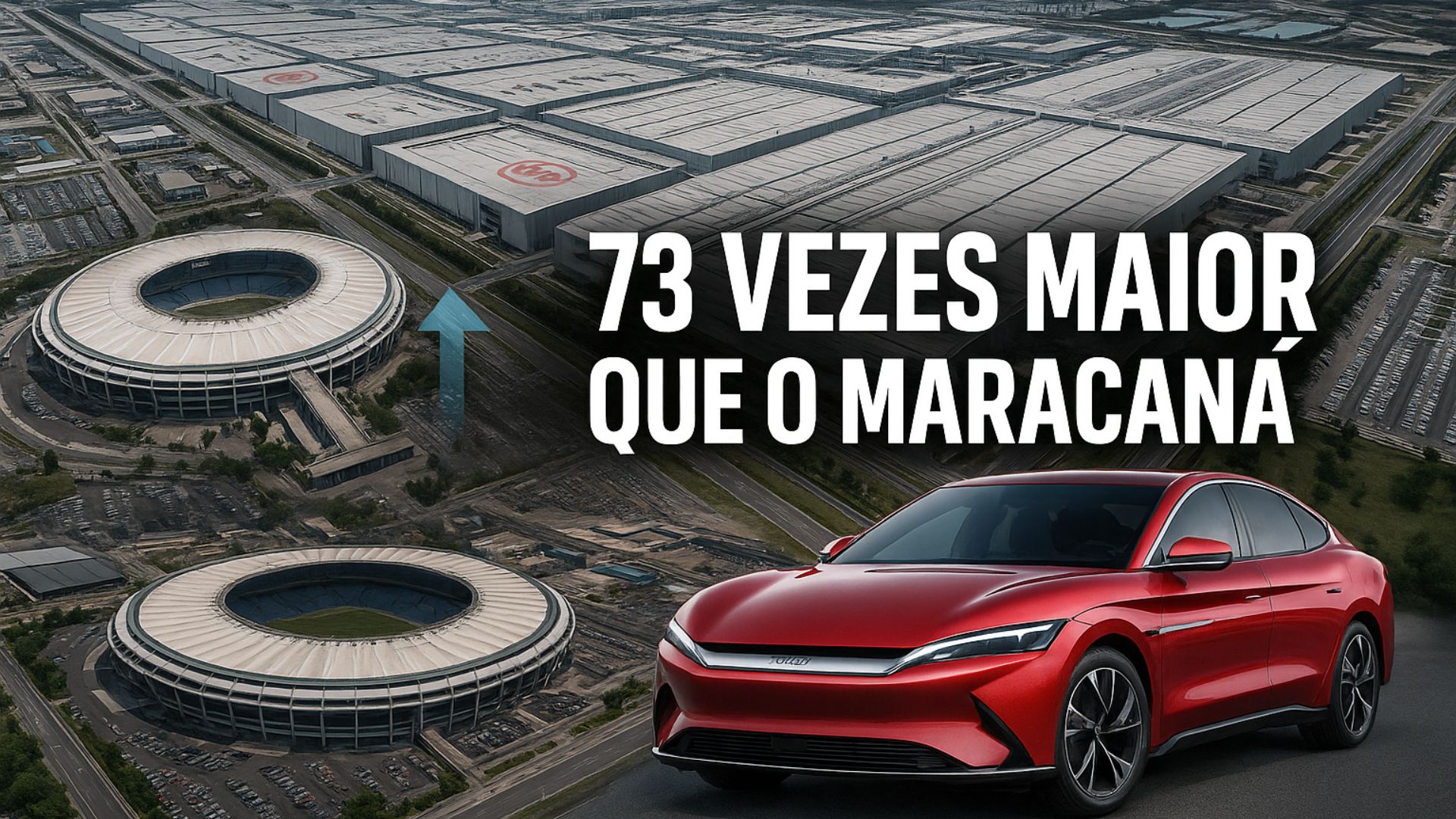 Mega fábrica da BYD reúne alta automação, produção em larga escala e tecnologia avançada, reforçando a expansão da marca no Brasil.