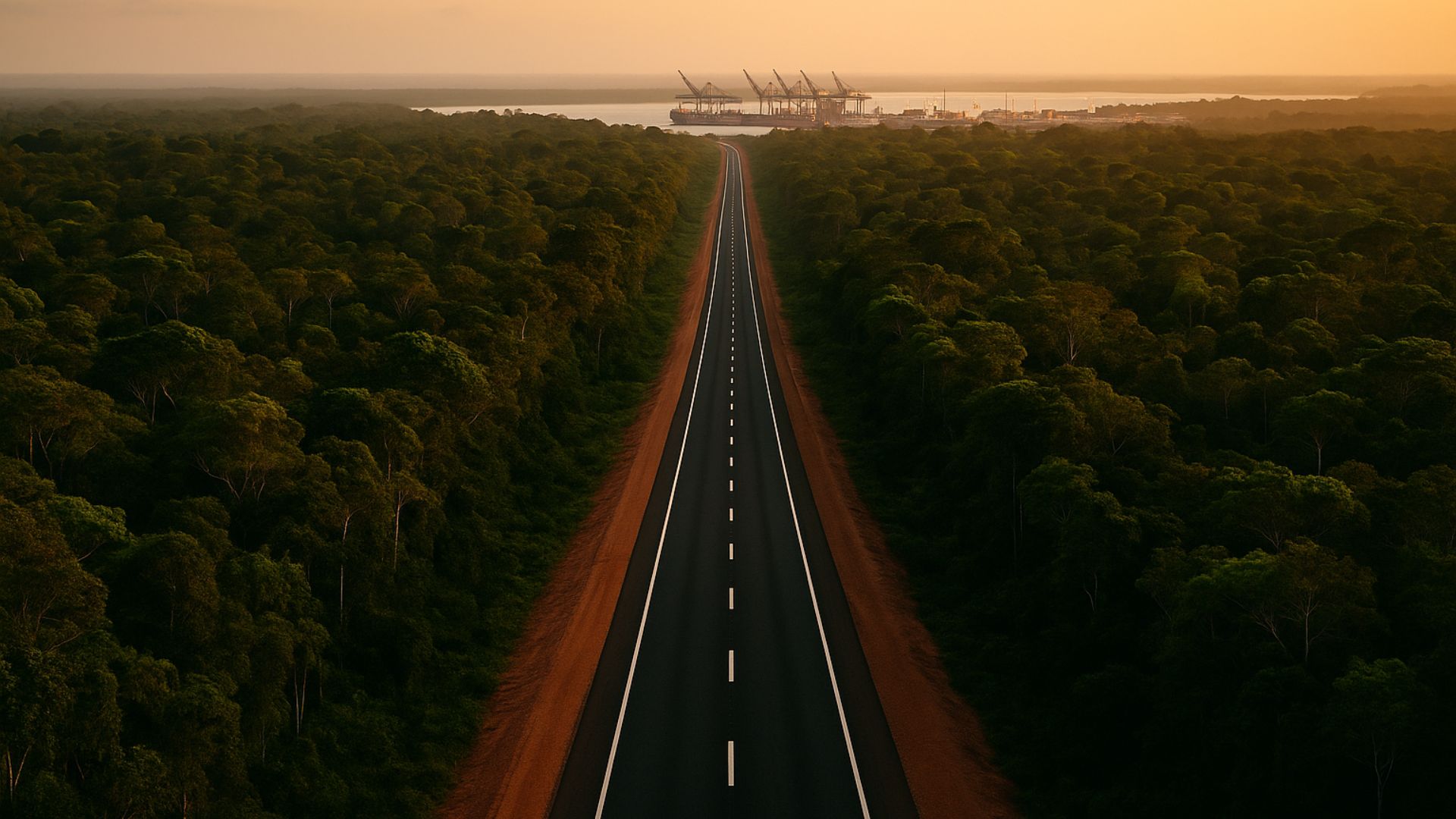 superestrada da Guiana, logística Brasil Atlântico, porto de Palmyra, corredor Brasil-Guiana, Arco Norte, Essequibo, transporte de cargas, integração logística