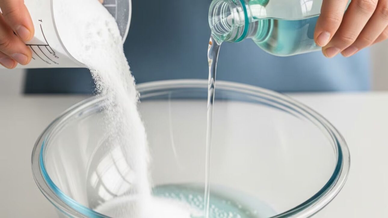 La mezcla de bicarbonato y agua oxigenada se viraliza por aclarar juntas, reducir moho y renovar pisos de baño y cocina gastando muy poco.