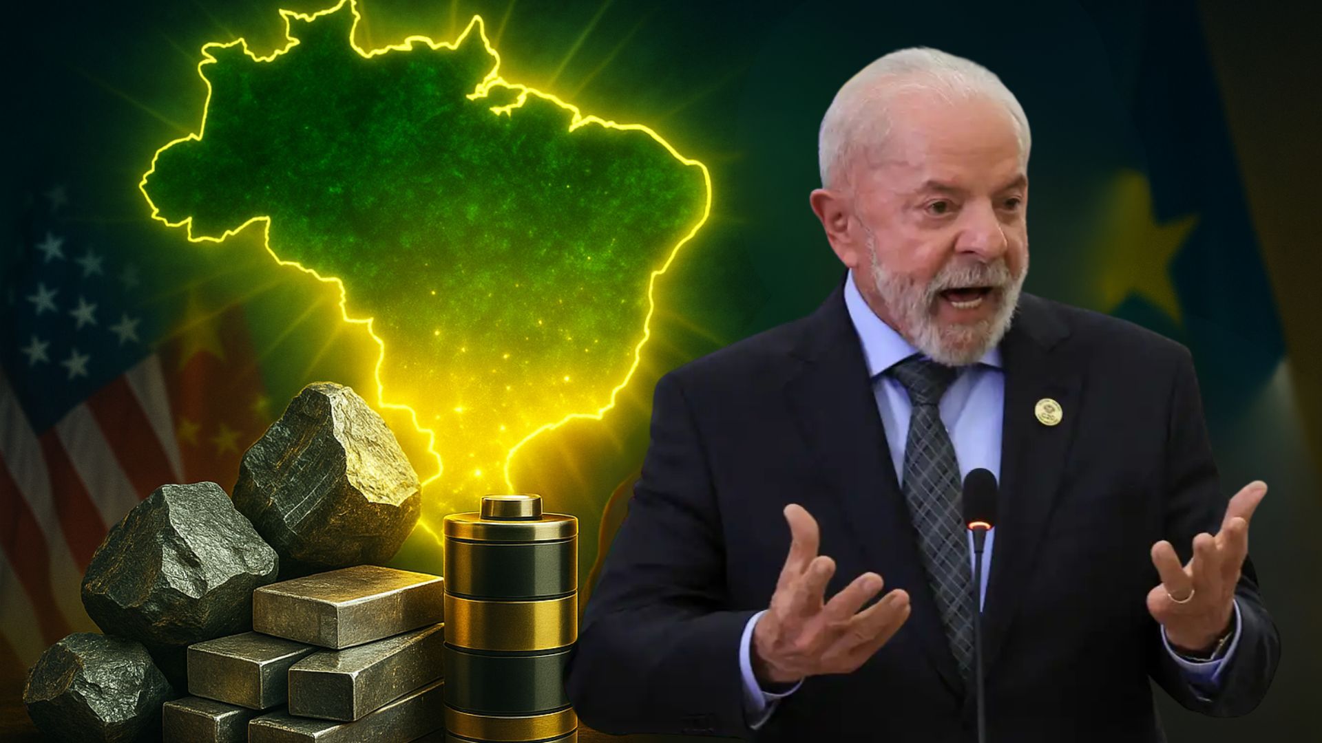 Brasil condiciona acesso a minerais críticos à industrialização no país, com Lula reforçando soberania, energia verde e atração de investimentos.