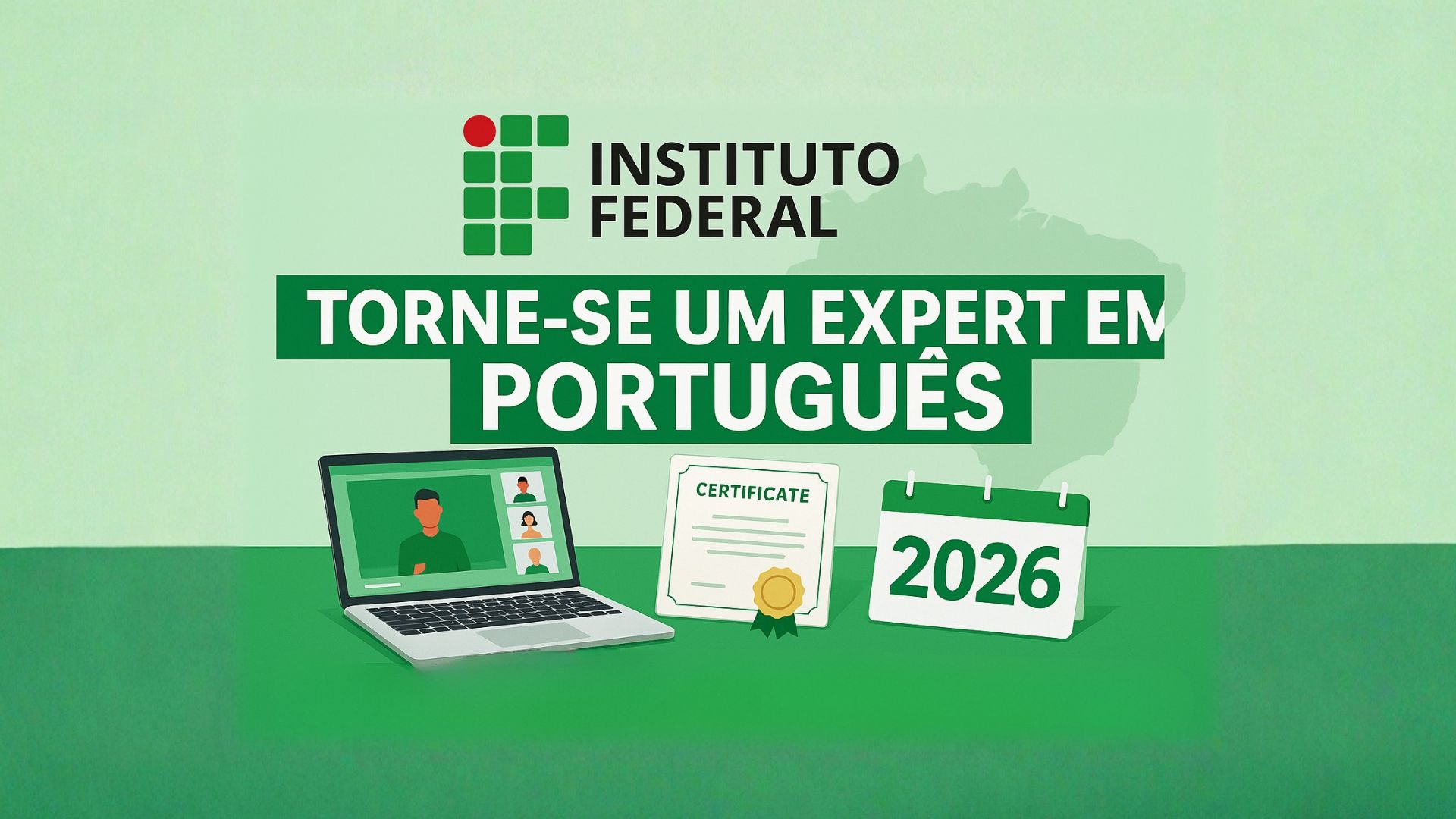 Curso gratuito do IFSP oferece 100 vagas para aprender português online em 2026. Formação de 250 horas com inscrição por ordem de cadastro.