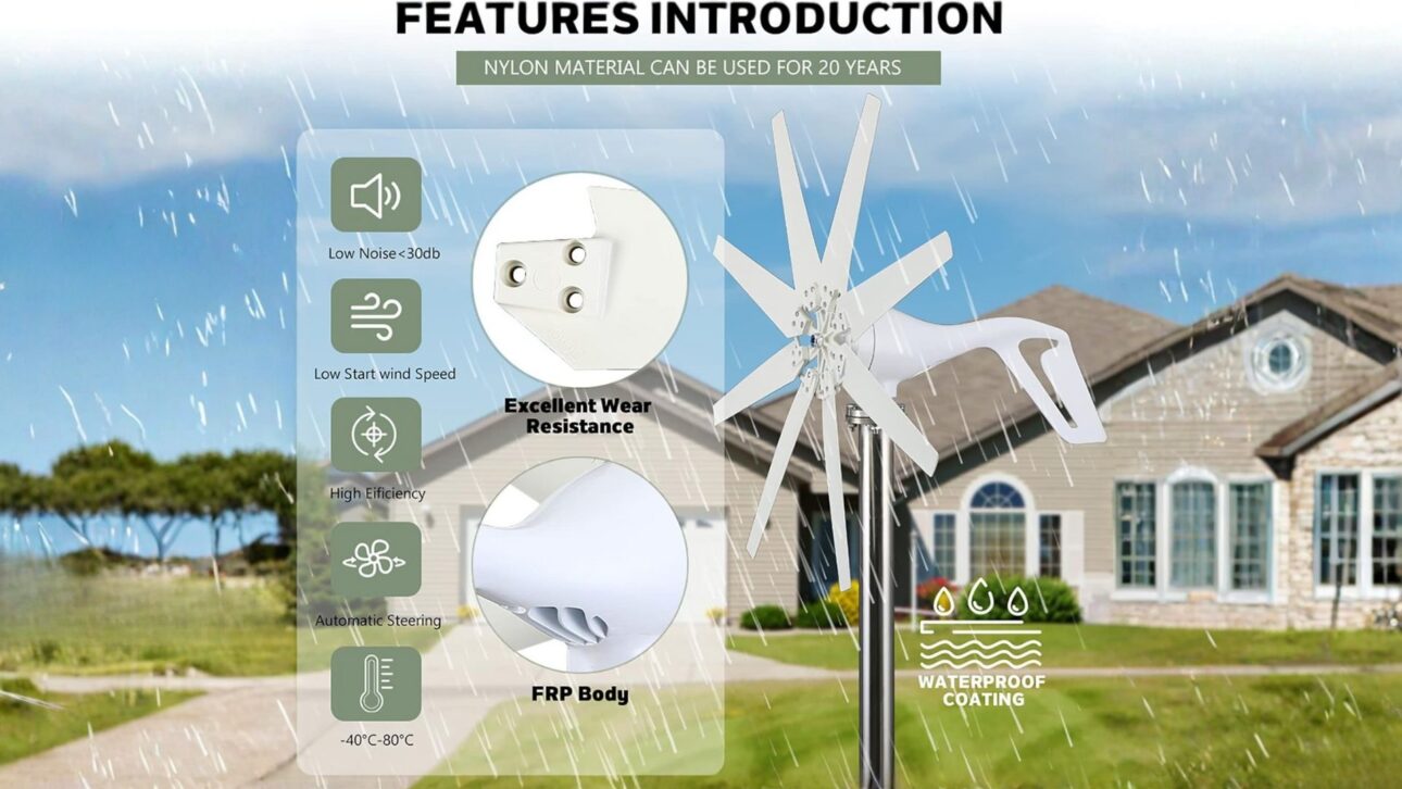 Turbina eólica de 12.000W por menos de R$ 3 mil promete reducir gastos y ampliar la generación residencial de energía limpia, según el fabricante.